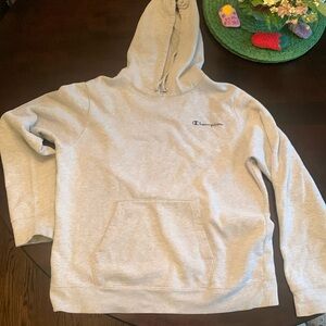 Embroidered Grey Champion Hoodie